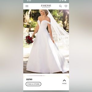 Essense of Australia D76106 Satin Pocket Gown